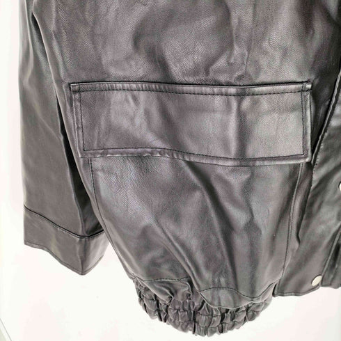 グレイル GRL スタンドカラービッグレザージャケット レディース FREE